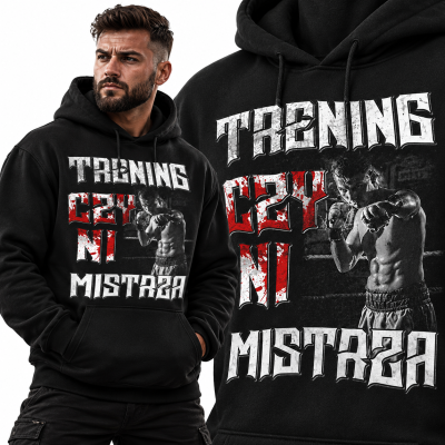 BLUZA Z KAPTUREM SPORTY WALKI TRENING CZYNI MISTRZA 2